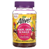 Alive 얼라이브 비오틴 함유 가수분해 콜라겐 구미젤리 딸기맛 60정, 1개, 기본, 구미젤리 60개