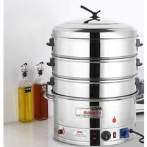 업소용 찜기 스팀기계 찜냄비 대게 찜기 스텐 3단, 40cm-4단