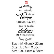 스페인어 문장 벽 스티커 비닐 데칼 거실 침실 장식 Frase 바탕 화면 벽화, [22] Style 21