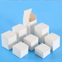 크리스마스 선물 포장 작은 크래프트 종이 상자 골판지 상자 DIY 비누 쿠키 쥬얼리 사탕 10 개, 7x7x7cm, WHITE