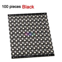 led 기판 LED 모듈 교체 거실 등 100 개 WS2812B WS2812 칩 및 방열판 5V 5050 RGB WS2811 IC 내장 픽셀, Black