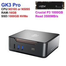 GK3V 인텔 셀러론 미니 PC 컴퓨터 N5095 N5105 8GB DDR4 128GB 256GB 윈도우즈 11 프로 4K 60Hz HDMI VGA Win 11 J4, CN, Celeron N5105 + 미국, 16GB RAM 1000GB NVMe