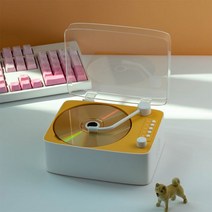 CD 플레이어 앨범플레이어 빈티지 엔터테인먼트 CD충전 아웃소싱 일체형 스피커 i 선물, 주황색