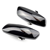 2X LED 자동차 다이나믹 턴 시그널 라이트 사이드 마커 램프 블링커 앰버 시트로엥 C4 피카소 C3 C5 DS4 푸조 308 207 3008 5008, Smoked Black, Smoked black