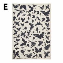 도자기전사지 전사지 제작 꽃무늬 도자기 점토 전송 종이 언더글레이즈 유약 꽃 Jingdezhen 컬러 고온 DIY, 05 E