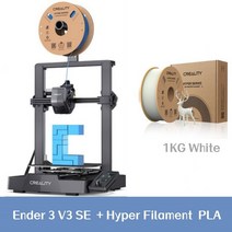 3D프린터 Ender3 V3 SE 3D 프린터 스프라이트 직접 압출 고속 인쇄 속도 듀얼 Z축 IU 디스플레이 CR 터치 250 mmS, 2.add White Hyper PLA