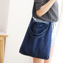데님 포켓 청에코백 [SN:11649A#730], 색상:진청