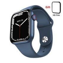 2022 new iwo 14 watch hw22 plus 시리즈 7 smartwatch 남성 여성 스포츠 피트니스 트래커 음악 ios android 선물 dropshipping, 파란색과 얇은