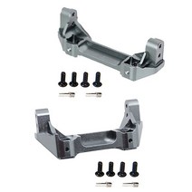 SERVO 금속 전면 및 후면 범퍼 서보 마운트 1/10 RC 크롤러 Traxxas TRX-4 용 알루미늄 합금 보호, [08] Front Rear Titanium