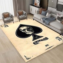 구름쇼파 3D 창의적인 공포 해골 카펫 가족 거실 침실 소파 문짝 매트 장식 카펫 미끄럼 방지 주방 바닥 매트, 39.230cm by 160cm - F