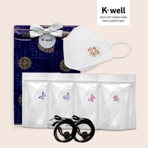 [예원콜렉션] 항균력 99.9% 빨아쓰는 귀편한 숨쉬기편한 항균 새부리형 꽃 나비 호랑이 체크 프린팅마스크 설 추석 명절 선물세트 기획전 B