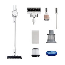 웰핀 초경량 듀얼필터 핸디형 무선청소기 23000pa, 심플 화이트