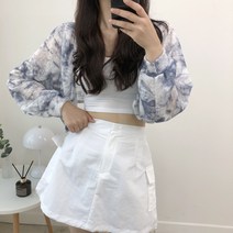 미니몰스탠다드 여성용 물나염 볼레로 슬림 루즈핏 간절기 데일리룩
