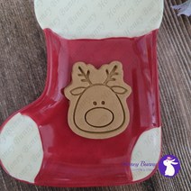 루돌프 얼굴 4 쿠키커터 /허니버니쿠키커터/아이싱쿠키커터/크리스마스쿠키커터/동물쿠키커터, (B ) 5.3 x 6.0 cm
