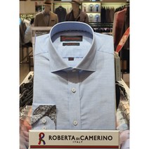 5F [신사] 로베르따 남성셔츠 긴팔 린넨혼방 스카이블루 슬림핏셔츠 RI18512