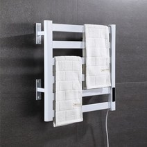 휴대용 전기 욕실 히터 온풍기 욕실 장비 수건 걸이 스테인레스 스틸 온도 amp 시간, 하얀, 오른쪽, 60x55cm