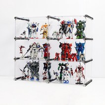 엠블럭스페셜 X4타입 3층X2칸 6칸형(앞/뒤덮개포함) 피규어장식장 피규어진열장 건담장식장 레고보관함 레고장식장 건담케이스 아크릴케이스, 05. X4타입6칸 (프리미엄 흰색+골드)