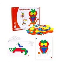 유아 도형 패턴 블록 블럭 세트100P 퍼즐조각 학습블럭
