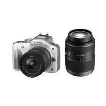 파나소닉 미러리스 일안 카메라 LUMIX G3 더블 줌 킷 쉘 화이트 DMC-G3W-W