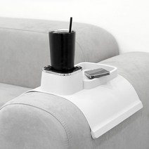 홈즈 소파 팔걸이 컵 홀더 사이드 테이블 방수 수납 포켓, 쿨 그레이