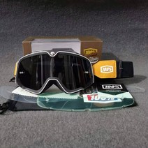 Deus 데우스 할리 앤티크 바이크 고글 오토바이 레트로 보드 스포츠 선글라스, 블랙 프레임 화이트 (그레이 렌즈)