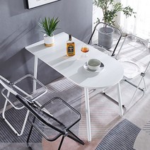 반타원 테이블 화이트 식탁 1200 카페 인테리어 DIY, 반타원테이블_1200 (WWD3056)