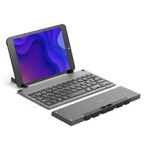 접이식 폴딩 블루투스 시저형 타입 키보드 스마트폰 태블릿 거치대 BTK-08, 그레이