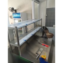 업소용 작업대 주방 선반 작업다이 테이블 스테인레스 조리대 보조대 싱크선반 800 1000 1200 1500 1800, 길이 180 너비 35 높이 70 2층