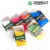 그린칠판교구 고그린초크(육각형) 물크레용 초크, 1개, 파랑(1갑 10개입)