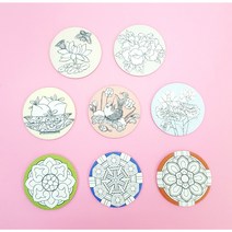 문화가게 민화도안 민화그림 브로치만들기 (75mm), 2번 연화2