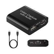 VIXLW 오디오가 된 비디오 캡처 카드 4K HDMI 루프 출력이 1080P 60FPS 레코더 스트리밍/게임/방송/화상 회의용 스위치/PS4/PS5/X Box/OBS/카메라/PC