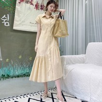 [세인트이브] 린넨 6703 루즈핏 시원한 여름 롱원피스