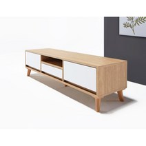 드라마협찬 북유럽 우드 TV 거실 수납장(150cm 4컬러) 티비 받침대 자취방, 1500_화이트