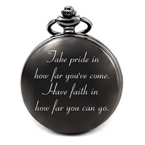 남성시계 남성전자시계 남성을 위한 맞춤형 선물 생일 기념일 크리스마스 아버지의 날 졸업 발렌타인 데이 독특한 회중 시계 블랙. 그를 로마 숫자