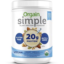 올게인 심플 식물성 단백질 파우더 크리미 바닐라 맛, 567g, 1개, 567g