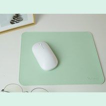 사무실 직장인 마카롱 마우스패드 방수되는 양면 가죽 마우스패드, 블랙