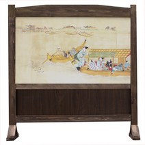 [생활의 지혜] 703-507 폭120 x 높이 123 cm 월넛 원목 파티션 양면 동일 디자인 업소용 파티션 인테리어 파티션 디자인 변경 가능 비 규격 생산 가능