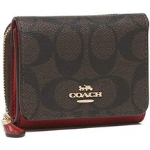 coach코치 지갑 (삼중 지갑) f07331 7331 시그니처 가죽 작은 삼중 지갑 여성 아울렛 상품 브랜드 병행 수입