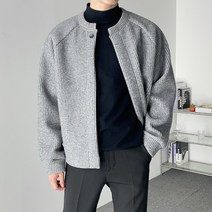 사계절 남자 스판 나그랑 크롭 니트 가디건 - 4color