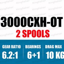 2021 new daiwa fuego lt cs 2500 3000 4000 5000 6000 5.3:1 abs 스풀 낮은 기어비 바닷물 낚시 스피닝 릴, 3000cxh-ot
