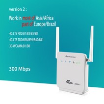 Benton 홈 휴대용 무선 와이파이 라우터 4G 안테나 Lte 어댑터 잠금 해제 키네틱 CPE VPN WPS SIM 카드 포함 300Mbps Cat4 D921, 1.US Plug - For Asia Edition