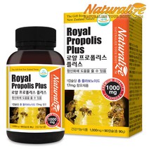 네추럴라이즈 뉴질랜드 로얄 프로폴리스 플러스 1000mg 90캡슐 9병 세트 항산화 로얄제리 영양제 대용량, 9개, 90g