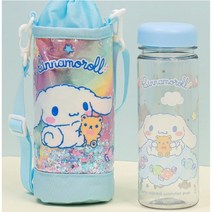 산리오 시나모롤 물병 물통 가방 주머니 세트 어린이 초등 학생 트라이탄 어깨끈 물통 500ml