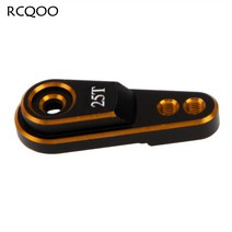 Traxxas TRX4 Axial SCX10 Tamiya 1/10 RC 크롤러 트럭 용 표준 서보 모터 용 금속 25T 서보 혼 조향 암, 02 1Pcs Gold