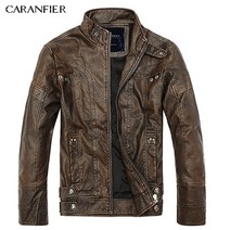 오토바이가죽자켓 바이크의류 오토바이자켓 CARANFIER Mens Leather Jackets 남성 자켓 클래식 바이크 오토, 02 COFFEE