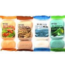 세일앤세일 봉지비누3P 미용비누 세안비누 오이비누 세숫비누, 인삼비누3P