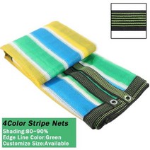 코스트코천막 햇빛차단막 그늘막쉐이드 이동식천막 주차천막 행사용천막 컬러 스트라이프 차양 그물 발코니 레일 메쉬 울타리 개인 정보 보호 화면 정원 태양 대피소 야외 그늘 캐노피, CHINA, 1.5x3m, Stripe-Green Edge