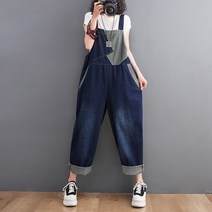 여성 점프슈트 빅 사이즈 여름 가을 데일리 레이어드 멜빵 팬츠 하늘비즈 C10 N124Z407