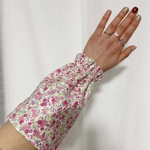 로미언니 국내제작 핸드메이드 꽃무늬 팔 토시, 연핑크