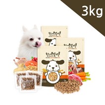 한끼뚝딱 습식 국산 강아지 사료 3kg+사은품, 3_연어 3kg